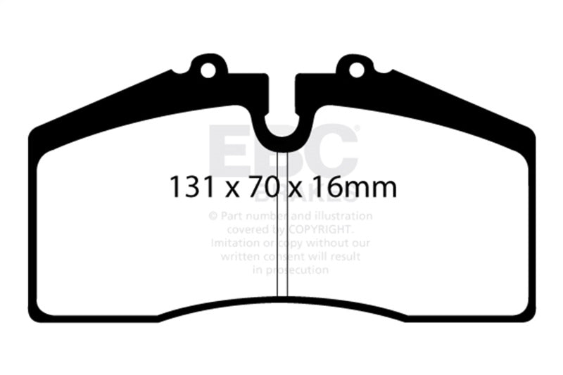 EBC Bluestuff Brake Pad Sets - EBC 05+ Ford Saleen Mustang Brembo front calipers Bluestuff Front Brake Pads