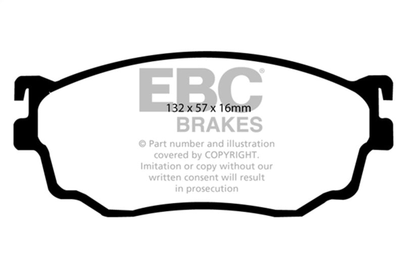 EBC Redstuff Brake Pad Sets - EBC 03-04 Mazda Protege 2.0 Turbo (Mazdaspeed) Redstuff Front Brake Pads