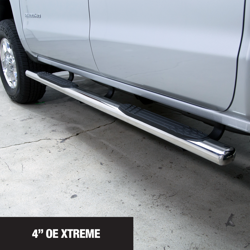 GOR Steps - OE Xtreme - 4in - Go Rhino 4in OE Xtreme SideSteps - Stainless Steel - 80in
