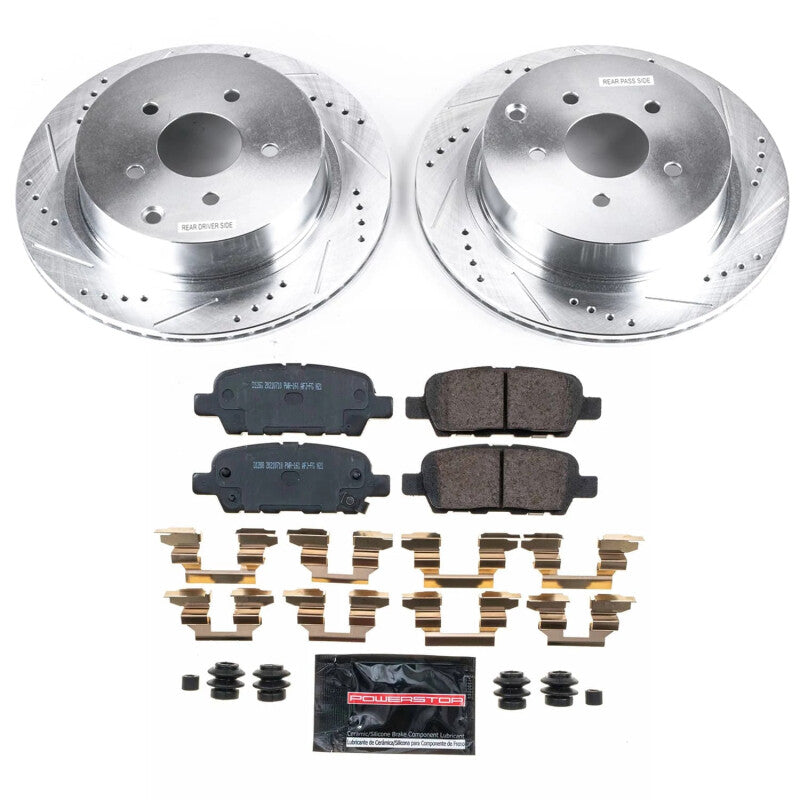PSB Z23 Evolution Kit - Power Stop 2009 Infiniti FX35 Rear Z23 Evolution Brake Kit