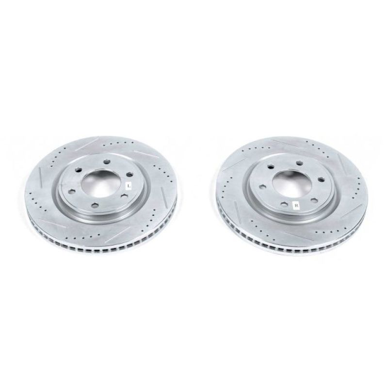 PSB Evolution Drill/Slot Rotor - Power Stop 11-13 Infiniti QX56 Front Evolution Drilled & Slotted Rotors - Pair
