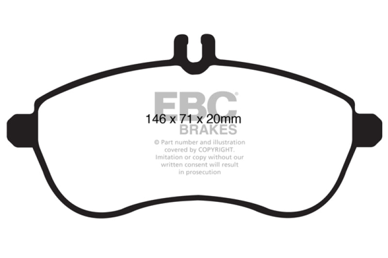 EBC Redstuff Brake Pad Sets - EBC 12-14 Mercedes-Benz C250 (W204) 1.8 Turbo Redstuff Front Brake Pads