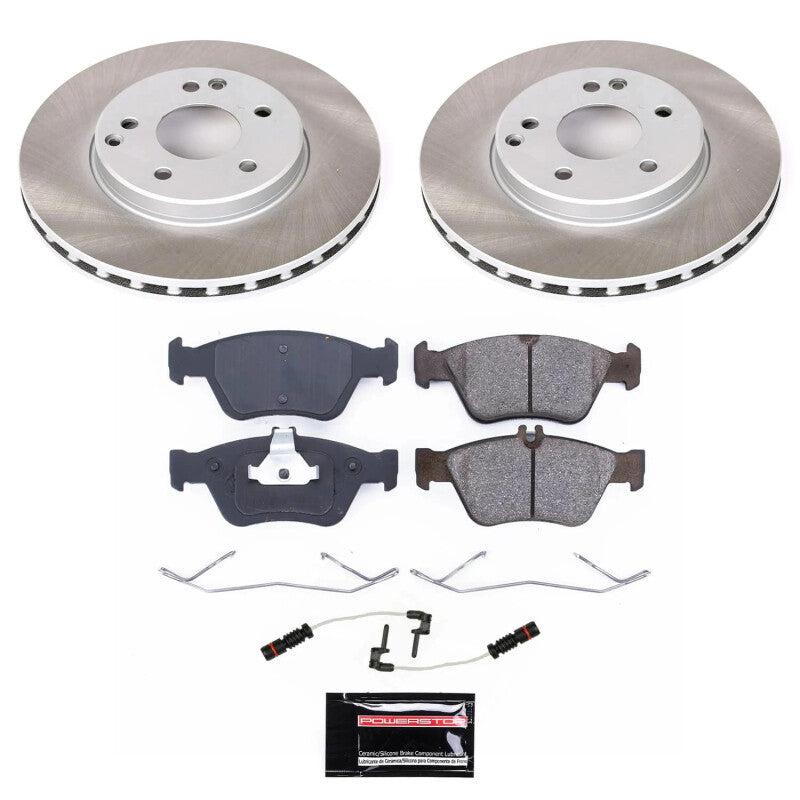 PSB Semi-Coated Rotor Kits - Power Stop 98-04 Mercedes-Benz SLK230 Front Semi-Coated Rotor Kit