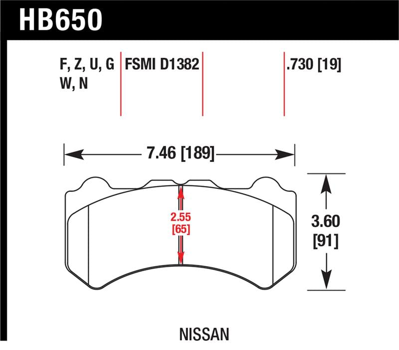 HAWK Ceramic Brake Pad Sets - Hawk 09-11 Nissan GT-R Performance Ceramic Street Front Brake Pads