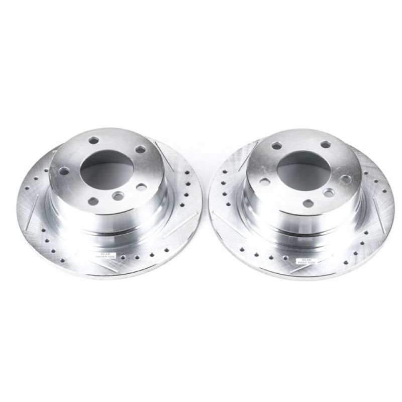 PSB Evolution Drill/Slot Rotor - Power Stop 95-99 BMW 318ti Rear Evolution Drilled & Slotted Rotors - Pair