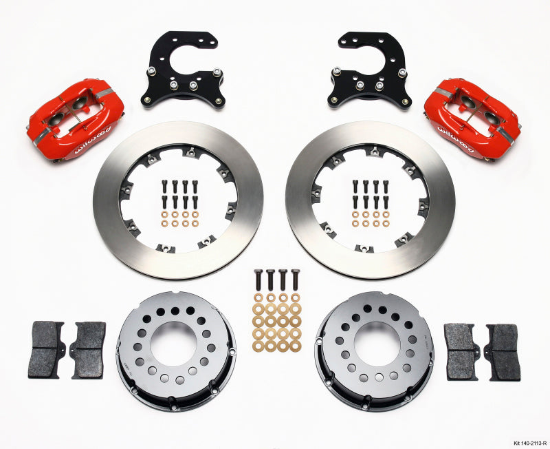 WIL Dynalite Brake Kit - Wilwood Forged Dynalite P/S Rear Kit Red Small Ford 2.66in Offset