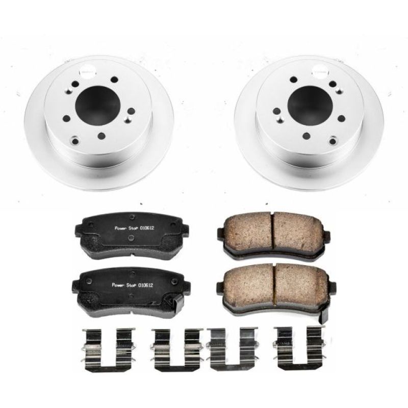 PSB Z17 Evolution Coated Kit - Power Stop 10-13 Kia Forte Rear Z17 Evolution Geomet Coated Brake Kit