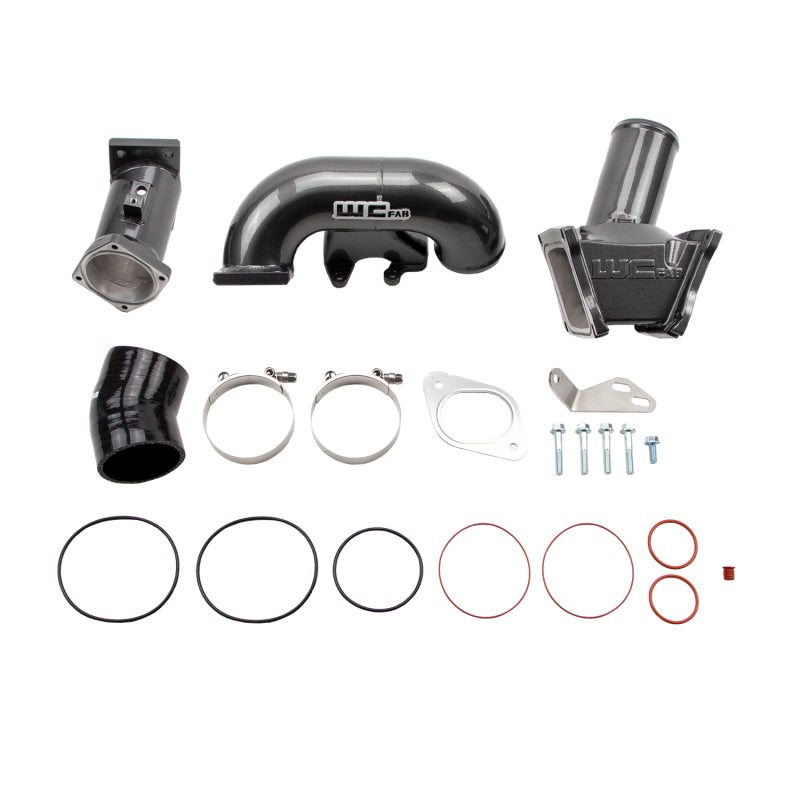 WCF Y-Bridge Kit - Wehrli 2007.5-2010 LMM Duramax High Flow 3in Y-Bridge Kit- WCFab Grey