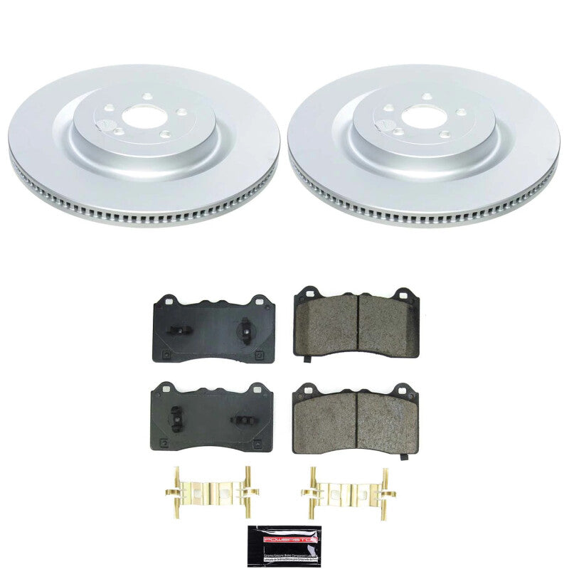 PSB Z17 Evolution Coated Kit - Power Stop 21-24 Ford Mustang Mach-E Front Z17 Coated Brake Kit