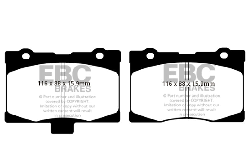 EBC Redstuff Brake Pad Sets - EBC 05-08 Acura RL 3.5 Redstuff Front Brake Pads