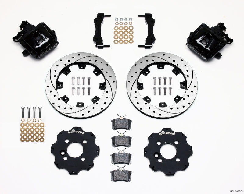 WIL Parking Brake Brake Kit - Wilwood Combination Parking Brake Rear Kit 11.75in Drilled Mini Cooper