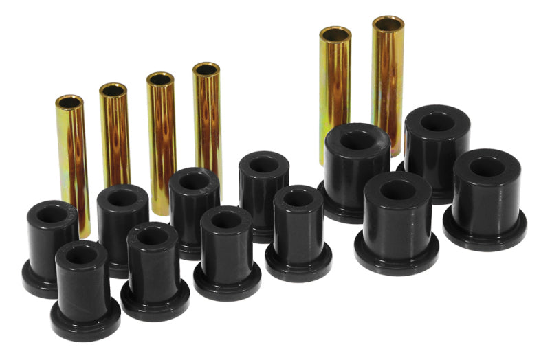 PRO Spring/Shackle Bush- Blk - Prothane 71-87 GM K10-30 4wd Front Spring Bushings - Black