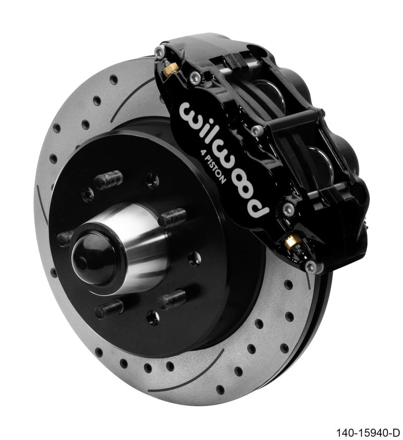 WIL Superlite Brake Kit - Wilwood Narrow Superlite 6R Front Hat Kit 12.19in 63-87 C10 Black