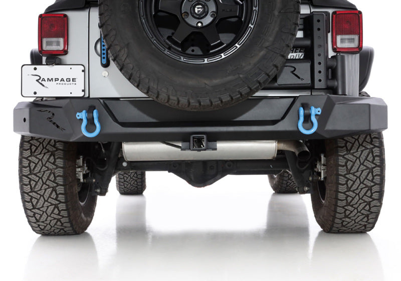 RAM Trail Bumpers - Rampage 07-18 Jeep Wrangler JK (Incl. Unlimited) Trailguard Rear Bumper - Black