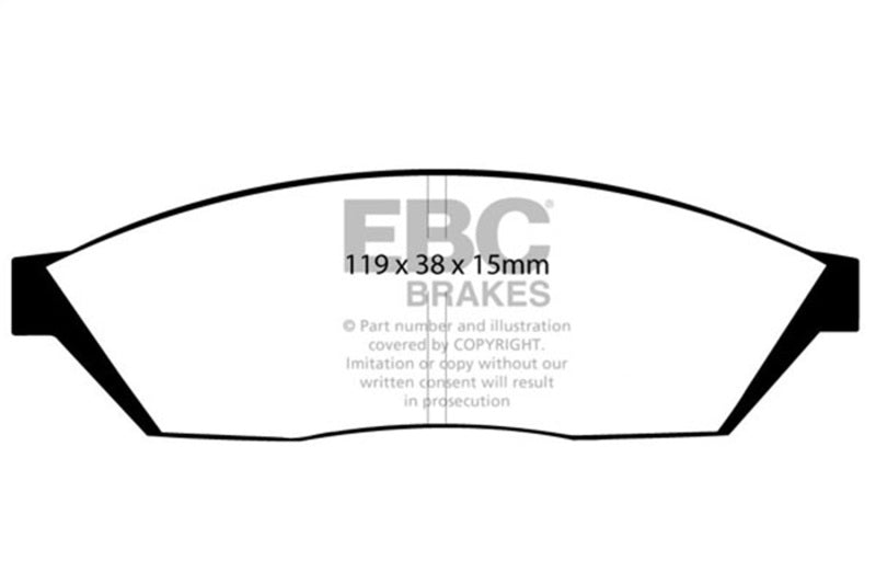 EBC Greenstuff Brake Pad Sets - EBC 82-84 Honda Civic Hatchback 1.3 (4 Speed) Greenstuff Front Brake Pads
