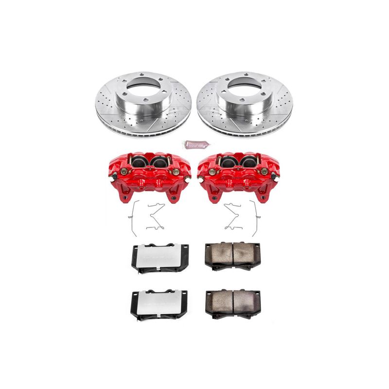 PSB Red Calipers - Power Stop 00-02 Toyota Tundra Front Z36 Truck & Tow Kit w/Cals