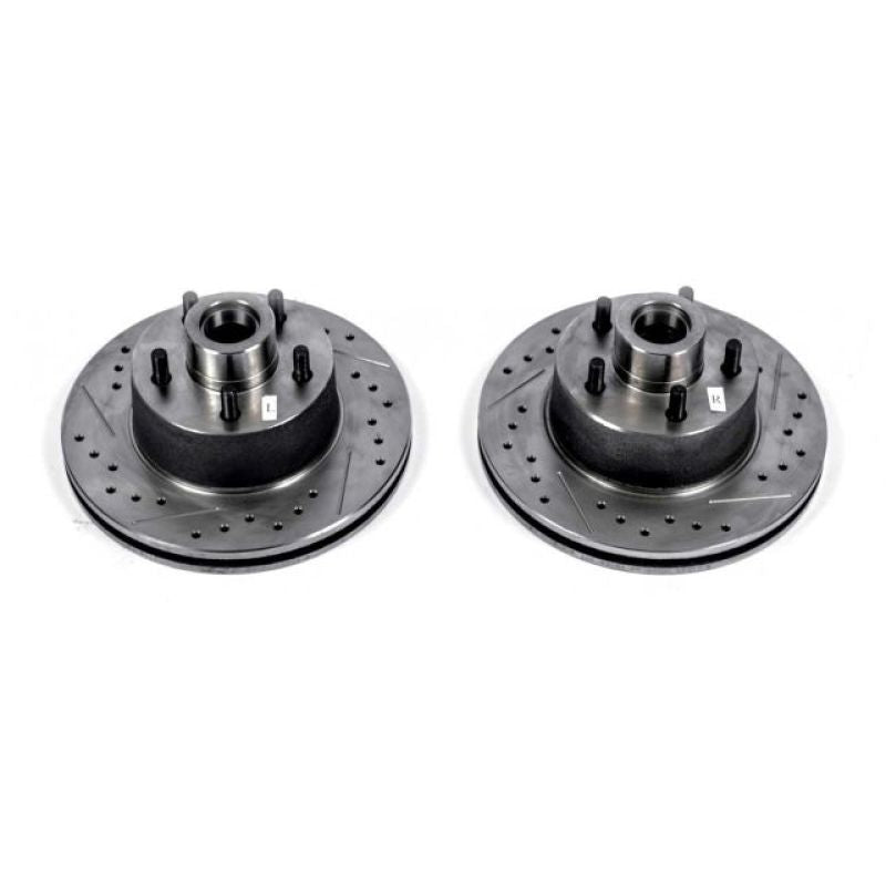 PSB Evolution Drill/Slot Rotor - Power Stop 75-76 Chrysler Cordoba Front Evolution Drilled & Slotted Rotors - Pair
