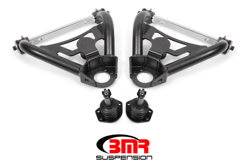 BMR Control Arms - BMR 64-72 A-Body Pro-Touring Upper A-Arms w/ Tall Ball Joint (Delrin) - Black Hammertone