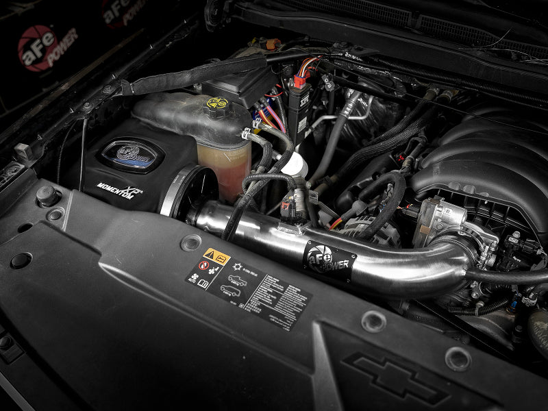 AFE Momentum XP Cold Air Intakes - aFe Momentum XP Cold Air Intake System w/ Pro 5R Media Brushed 14-19 GM Silverado/Sierra 1500
