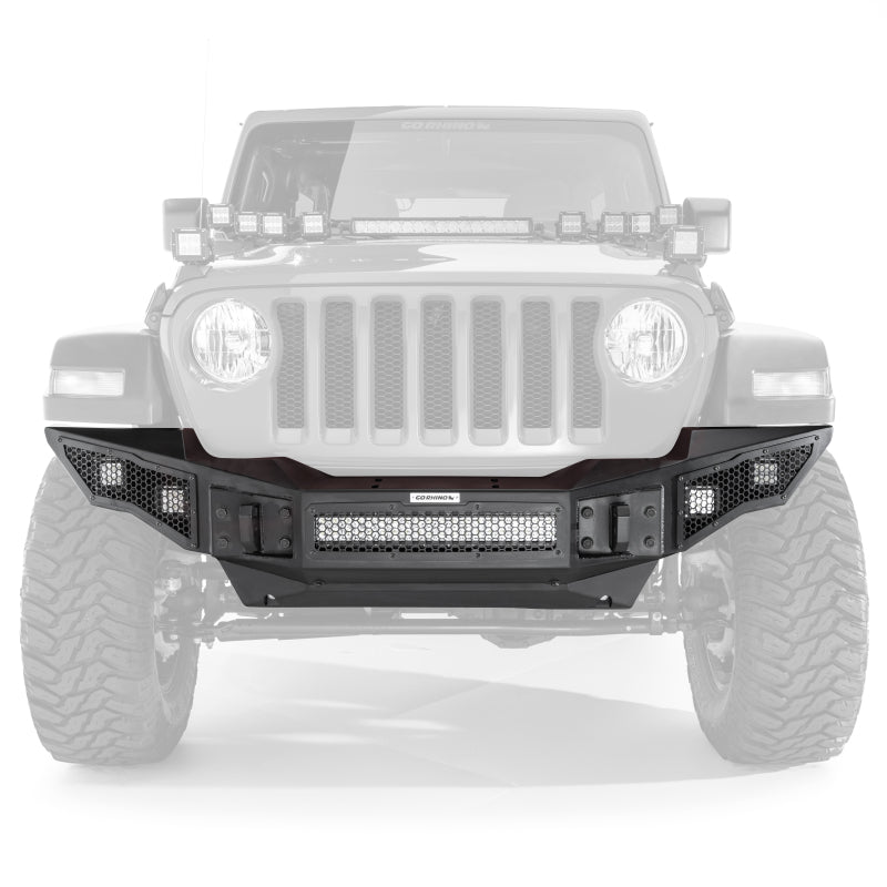 GOR Rockline Bumper - Go Rhino 07-20 Jeep Wrangler JL/JLU/JK/JKU/Gladiator JT Rockline Full Width Bumper