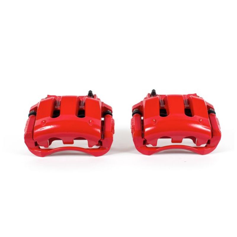 PSB Red Calipers - Power Stop 11-14 Ford Mustang Front Red Calipers w/Brackets - Pair