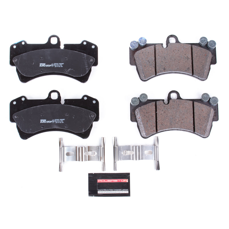 PSB Euro-Stop Brake Pads - Power Stop 04-10 Volkswagen Touareg Euro-Stop ECE-R90 Front Brake Pads
