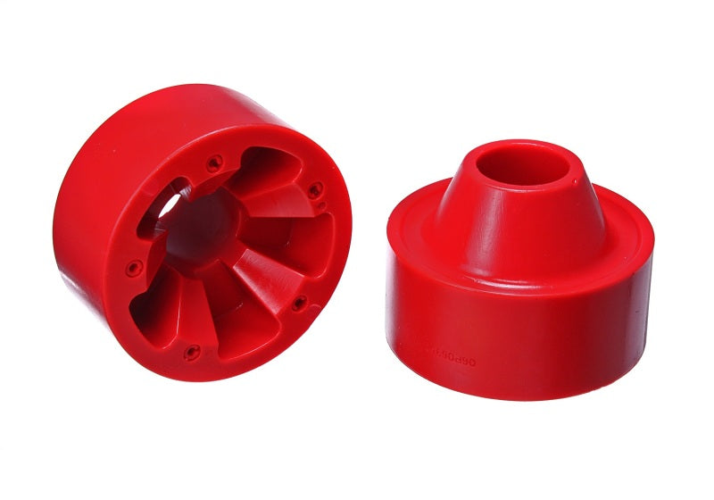 ES Spring Isolators - Red - Energy Suspension 07-17 Jeep Wrangler (JK) Red Rear Coil Spring Spacer 1-3/4in Lift Set