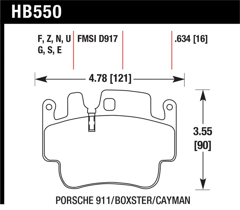 HAWK HPS Brake Pad Sets - Hawk Porsche HPS Street Front Brake Pads