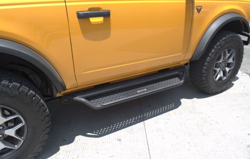 GOR Dom Extreme D1 - Go Rhino 2021+ Ford Bronco Dominator Extreme D1 Side Steps w/Brackets - Textured Black