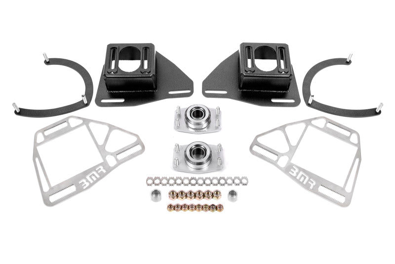 BMR Caster & Camber Plates - BMR Suspension 82-92 Chevy Camaro Caster/Camber Plates w/ Lockout Plates - Black Hammertone