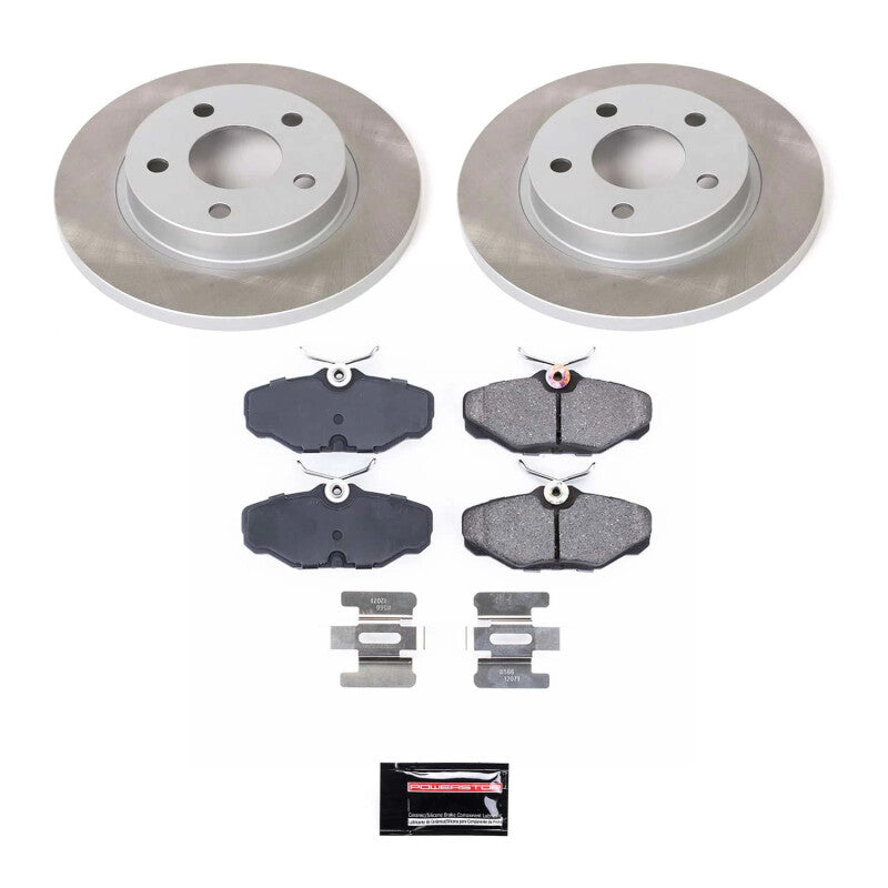 PSB Semi-Coated Rotor Kits - Power Stop 93-05 Mercury Sable Rear Semi-Coated Rotor Kit