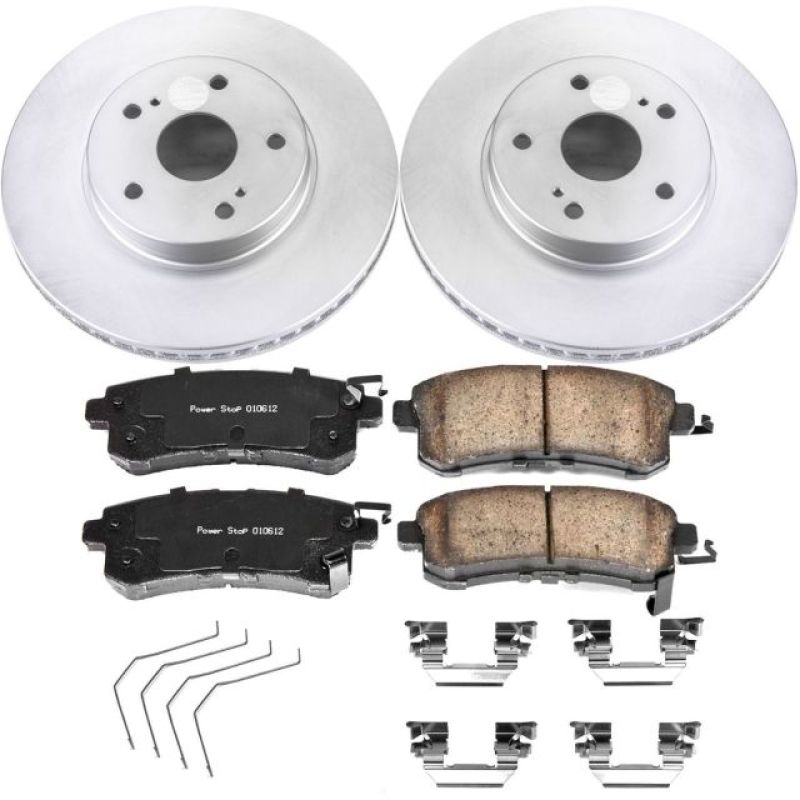 PSB Z17 Evolution Coated Kit - Power Stop 15-18 Subaru Legacy Front Z17 Evolution Geomet Coated Brake Kit