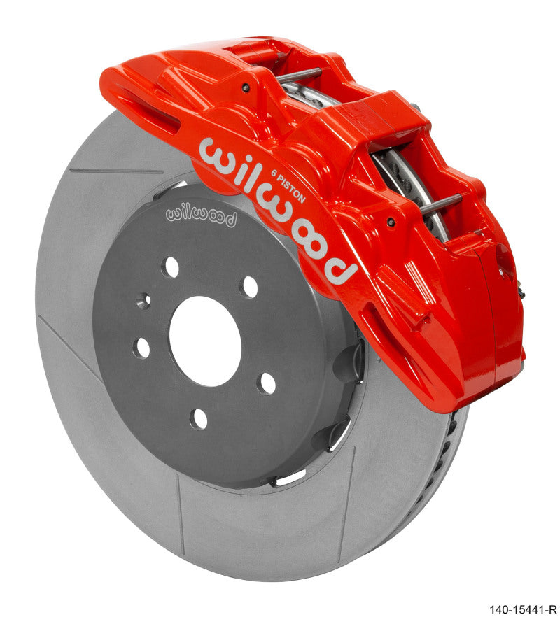 WIL SX6R Brake Kit - Wilwood SX6R Front Brake Kit 15in Lug Drive Red Rotor w/ Lines 16-19 Chevrolet Camaro