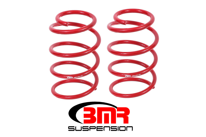 BMR Lowering Springs - BMR 05-14 S197 Mustang GT Front Performance Version Lowering Springs - Red