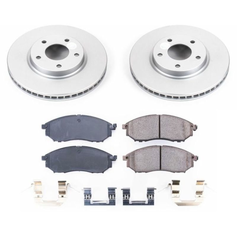 PSB Z17 Evolution Coated Kit - Power Stop 03-04 Infiniti M45 Front Z17 Evolution Geomet Coated Brake Kit