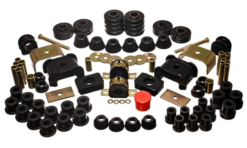 ES Hyper-Flex Sets - Black - Energy Suspension 73-80 Chev/GMC 4WD w/Aftermarket Front Springs Black Hyper-Flex Master Bushing Set