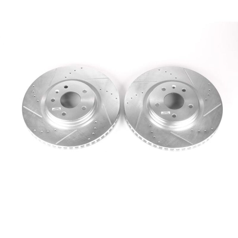 PSB Evolution Drill/Slot Rotor - Power Stop 14-19 Chevrolet Corvette Front Evolution Drilled & Slotted Rotors - Pair