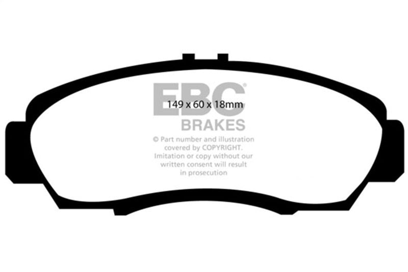 EBC Greenstuff Brake Pad Sets - EBC 01-03 Acura CL 3.2 Greenstuff Front Brake Pads