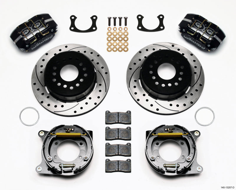 WIL Dynapro Brake Kit - Wilwood Dynapro Dust-Boot P/S Park Brake Kit Drilled New Big Ford 2.50in Offset