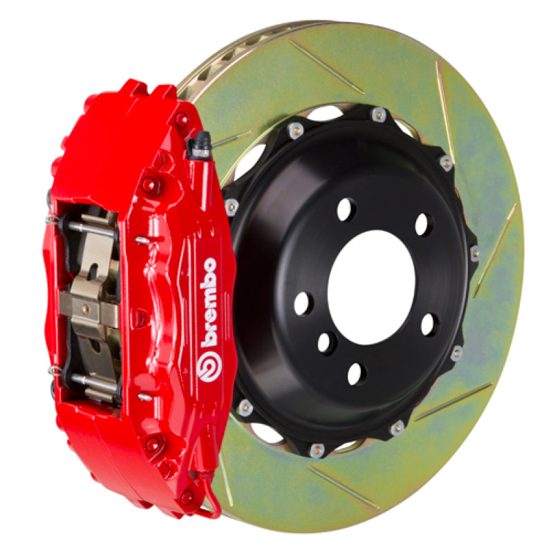 BRB Big Brake Kits - Brembo 05-14 Mustang GT Excl non-ABS Equipped Fr GT BBK 4Pis Cast 2pc 355x32 1pc Rtr Slot Type1-Red