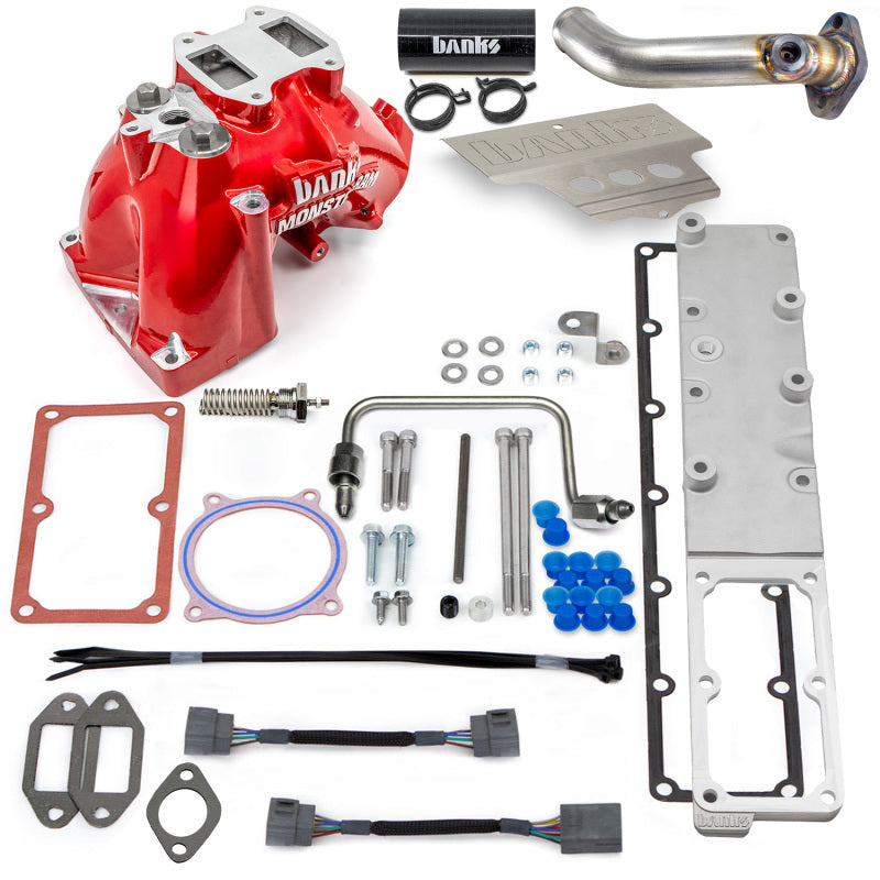 GBE Monster-Ram Intake - Banks Power 13-18 Dodge RAM 6.7L Monster-Ram Intake System W/Fuel Line-Chassis Cab Red