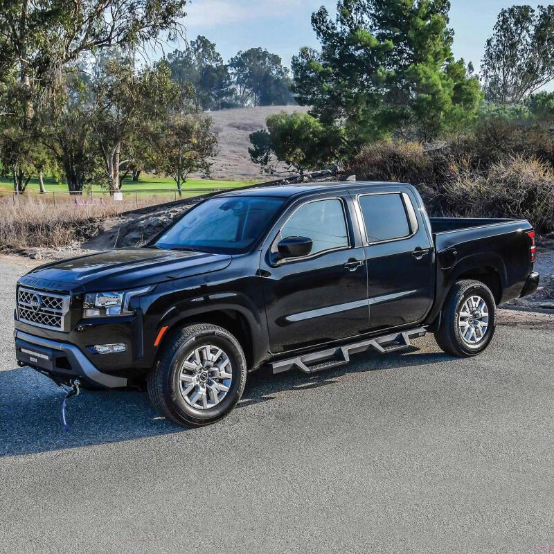 WES Nerf Bars - HDX Drop - Westin 2022 Nissan Frontier Crew Cab Pickup HDX Drop Nerf Step Bars - Textured Black