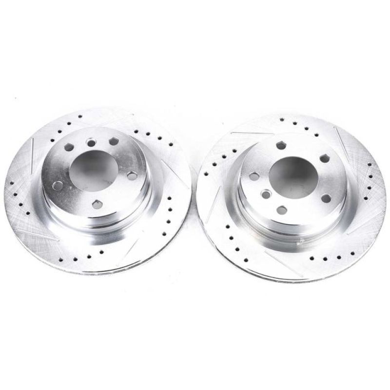 PSB Evolution Drill/Slot Rotor - Power Stop 2006 BMW 325i Rear Evolution Drilled & Slotted Rotors - Pair
