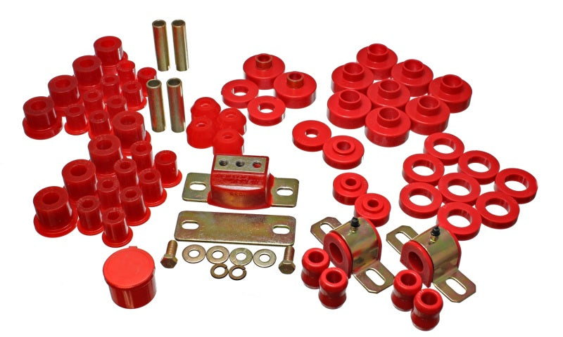 ES Hyper-Flex Sets - Red - Energy Suspension 76-79 Jeep CJ/CJ7 Red Hyper-Flex Master Bushing Set