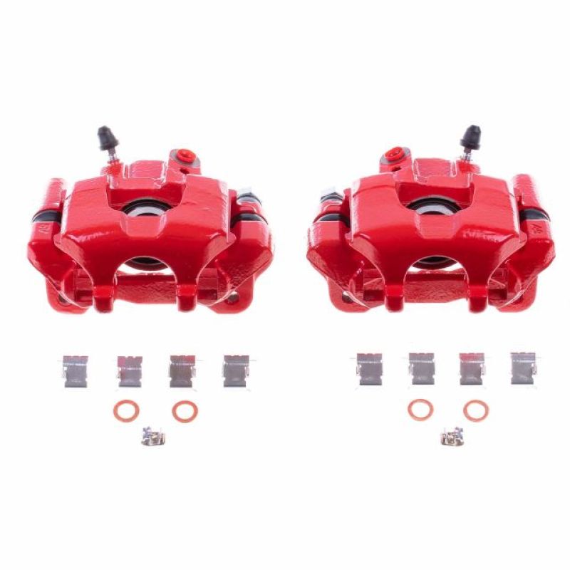 PSB Red Calipers - Power Stop 05-10 Scion tC Rear Red Calipers w/Brackets - Pair