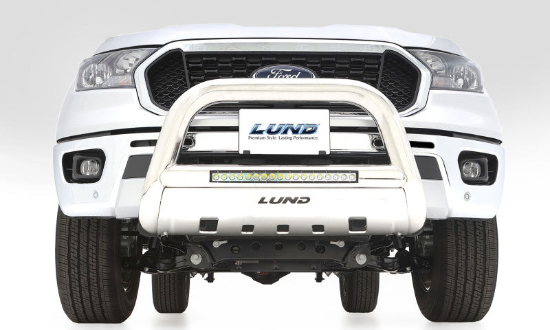 LND Bull Bars - Lund 2019 Ford Ranger Bull Bar w/Light & Wiring - Polished Stainless