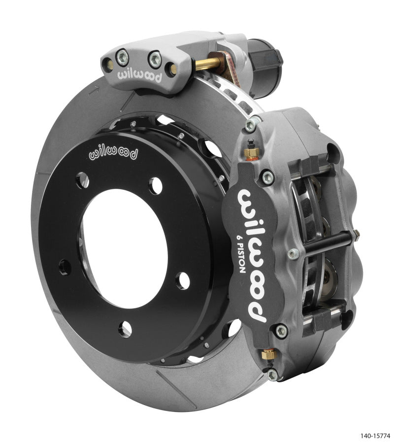 WIL Parking Brake Brake Kit - Wilwood FNSL6R/EPB Big Brake Truck Brake Rear Kit - 12.88in Rotor Dia Type III Anodized Caliper