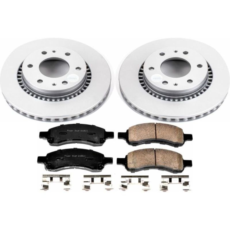 PSB Z17 Evolution Coated Kit - Power Stop 06-07 Buick Rainier Front Z17 Evolution Geomet Coated Brake Kit