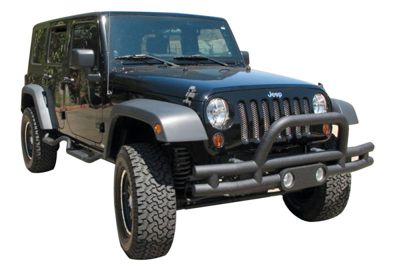 RAM Tubular Bumpers - Rampage 2007-2018 Jeep Wrangler(JK) Double Tube Bumper Front - Black