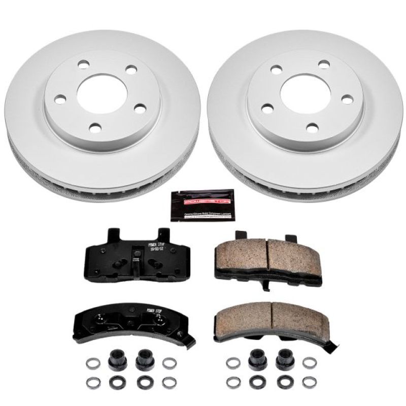 PSB Z17 Evolution Coated Kit - Power Stop 91-93 Cadillac Commercial Chassis Front Z17 Evolution Geomet Coated Brake Kit
